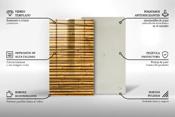 Spisskyddsplatta modern Natur boho bambu