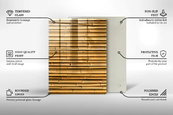 Spisskyddsplatta modern Natur boho bambu