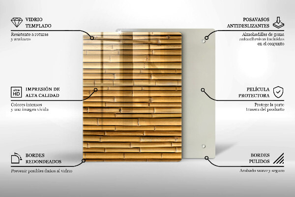 Spisskyddsplatta modern Natur boho bambu