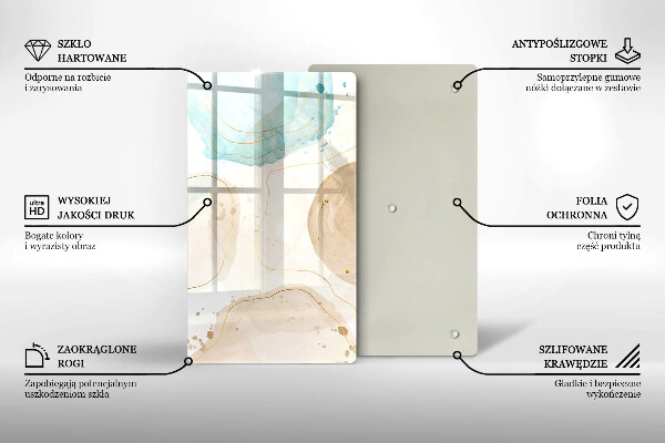 Glashällskydd modern Boho-fläckar och guld