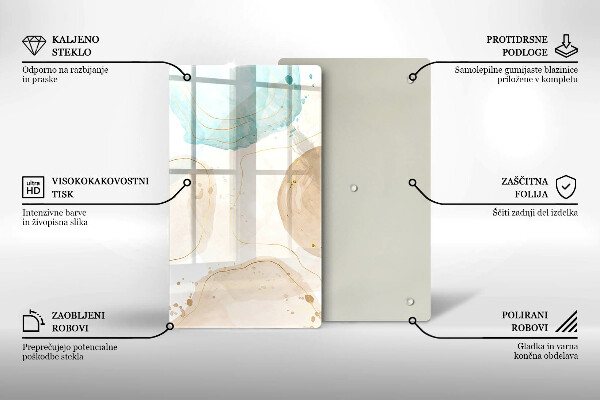 Glashällskydd modern Boho-fläckar och guld