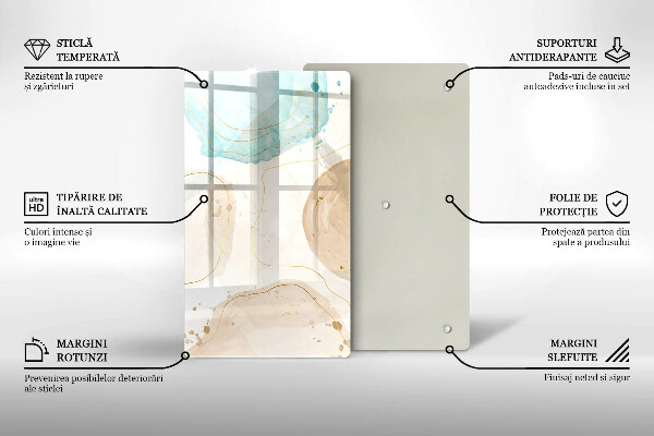 Glashällskydd modern Boho-fläckar och guld