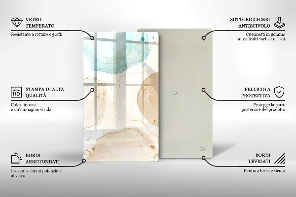 Glashällskydd modern Boho-fläckar och guld