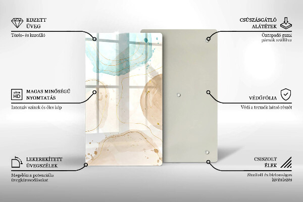 Glashällskydd modern Boho-fläckar och guld