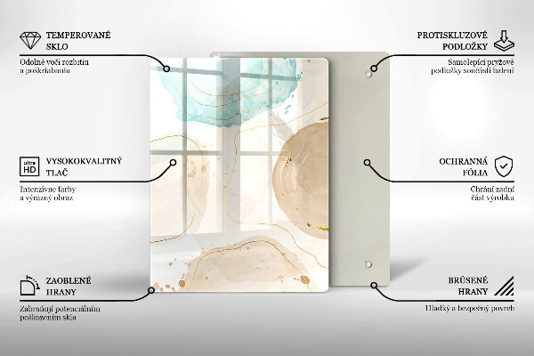 Glashällskydd modern Boho-fläckar och guld