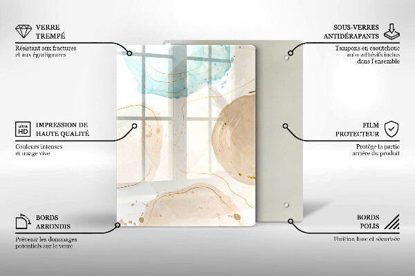 Glashällskydd modern Boho-fläckar och guld