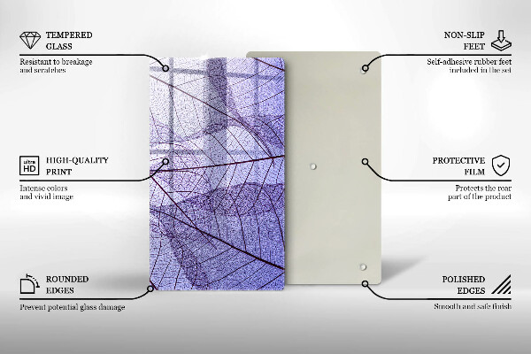 Glashällskydd modern Blad med ådror