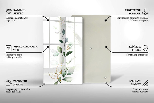 Glashällskydd modern Akvarell blad