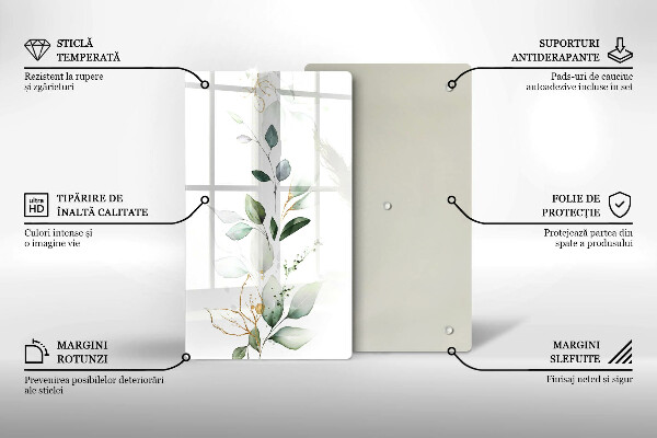 Glashällskydd modern Akvarell blad