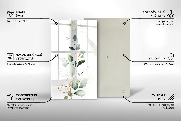 Glashällskydd modern Akvarell blad
