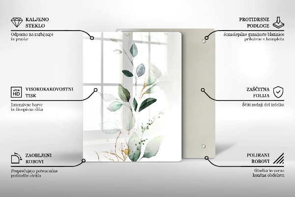 Glashällskydd modern Akvarell blad