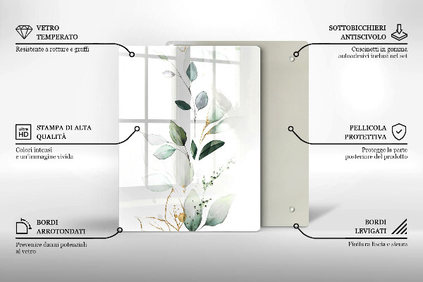 Glashällskydd modern Akvarell blad