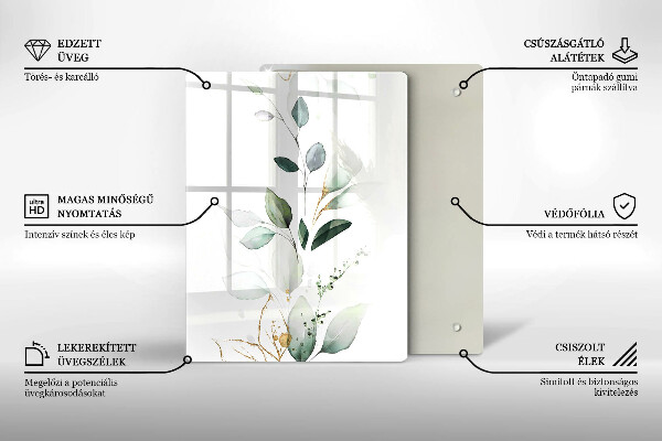 Glashällskydd modern Akvarell blad