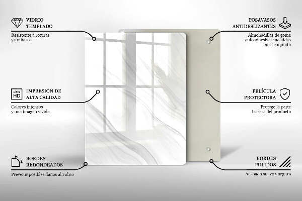 Glashällskydd modern Delikat marmor