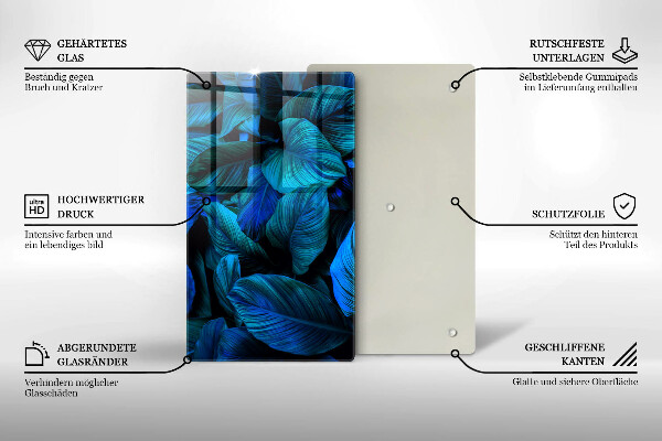 Glashällskydd modern Lämnar djungelvegetation