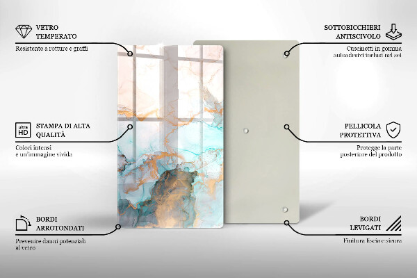 Glashällskydd modern Abstrakt marmor