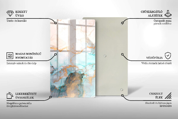 Glashällskydd modern Abstrakt marmor