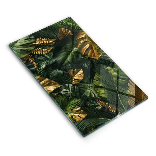 Glashällskydd modern Gyllene Monstera blad