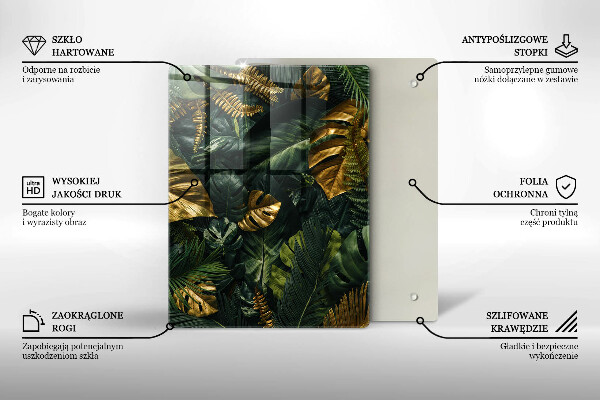 Glashällskydd modern Gyllene Monstera blad