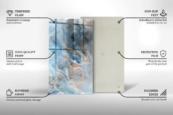 Glashällskydd modern Marmor textur