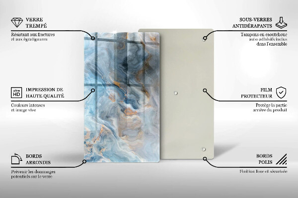 Glashällskydd modern Marmor textur