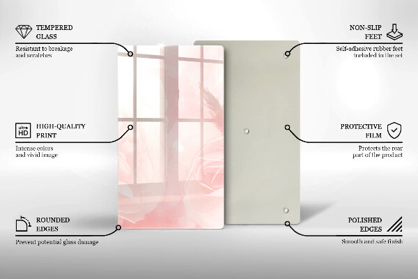 Glashällskydd modern Pastellrosor bakgrund