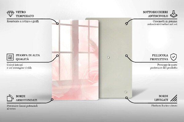 Glashällskydd modern Pastellrosor bakgrund