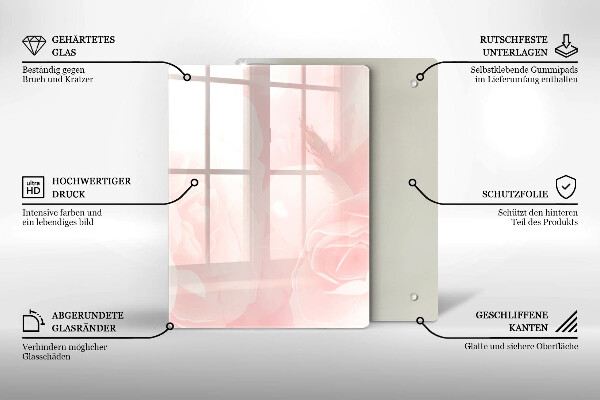 Glashällskydd modern Pastellrosor bakgrund