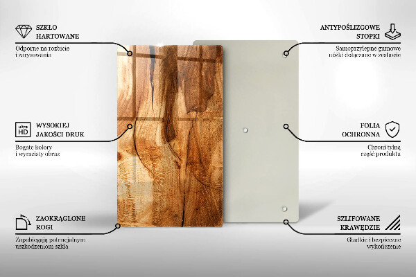 Glashällskydd modern Träskiva textur