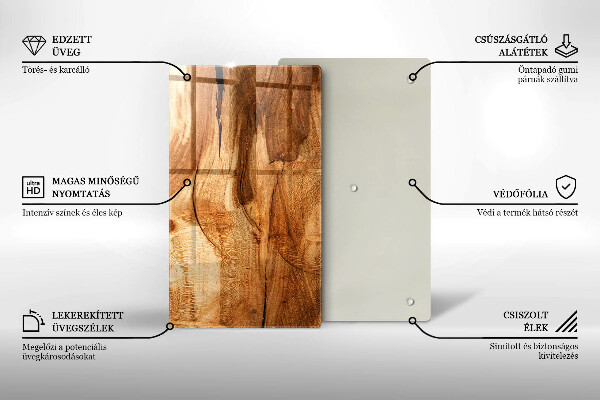 Glashällskydd modern Träskiva textur