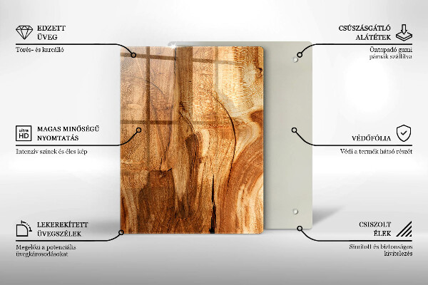 Glashällskydd modern Träskiva textur