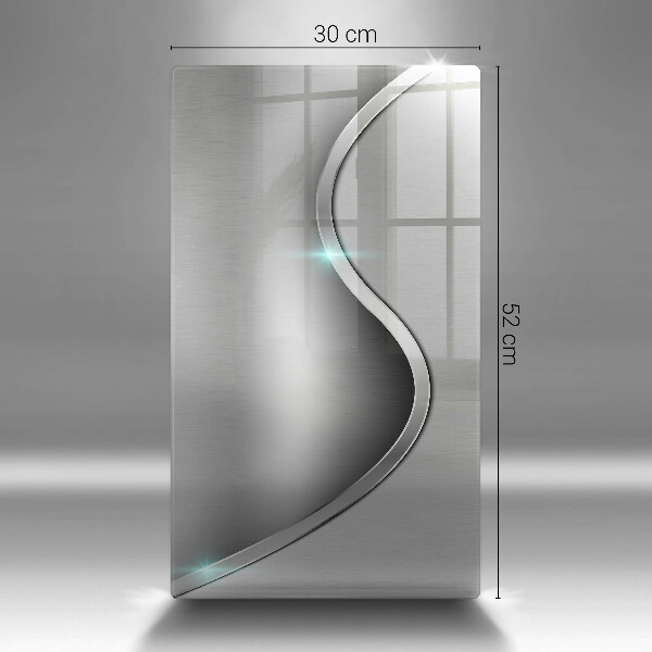 Glashällskydd modern Abstrakt silvermetall