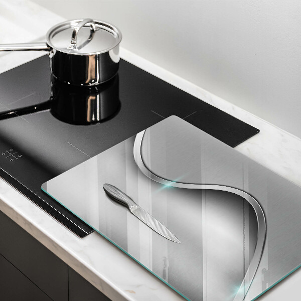 Glashällskydd modern Abstrakt silvermetall