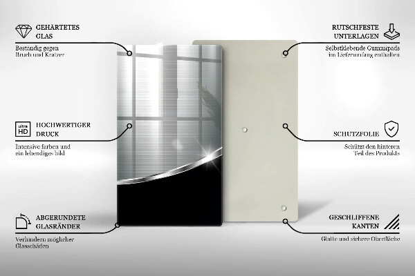 Glashällskydd modern Abstraktion med metall