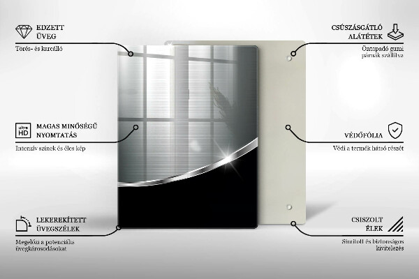 Glashällskydd modern Abstraktion med metall