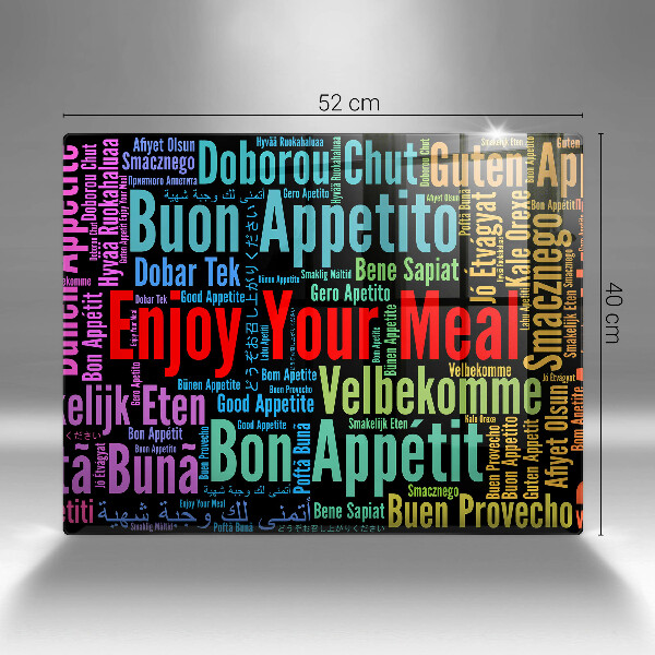 Spisskyddsplatta original God aptit undertexter språk