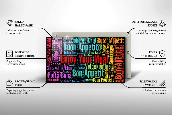 Spisskyddsplatta original God aptit undertexter språk