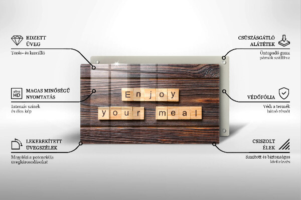 Kokkärlskydd original Inskriptionen njut av din måltid