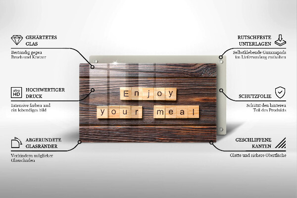 Kokkärlskydd original Inskriptionen njut av din måltid