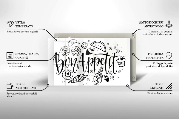 Kokkärlskydd original Inskriptionen bon appetit