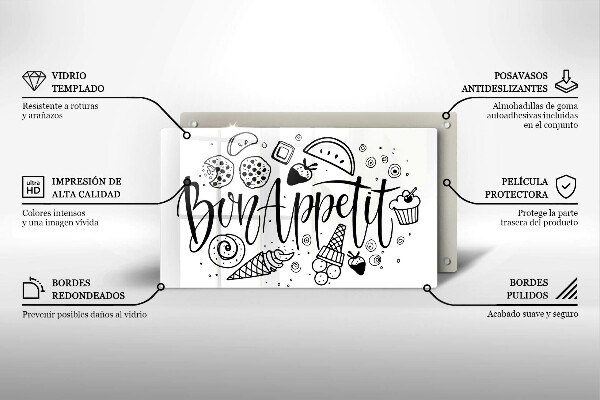Kokkärlskydd original Inskriptionen bon appetit