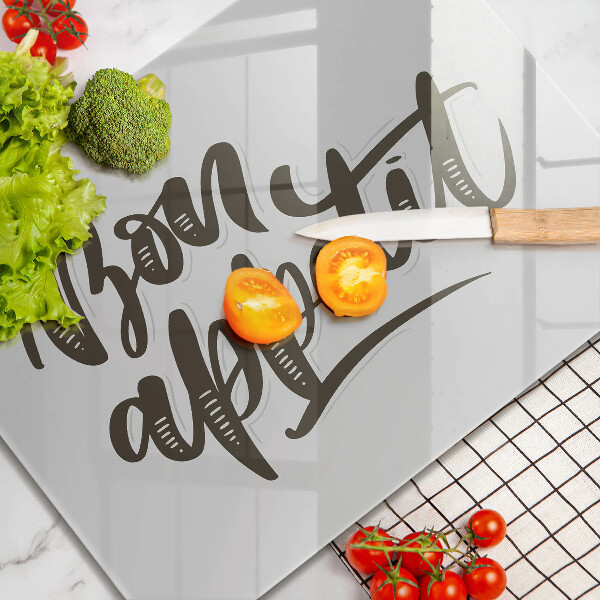 Kokkärlskydd original Inskriptionen bon appetit