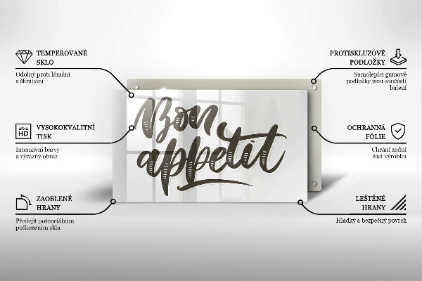 Kokkärlskydd original Inskriptionen bon appetit