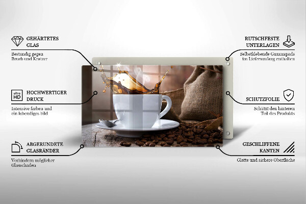 Glashällskydd original Kopp och kaffebönor