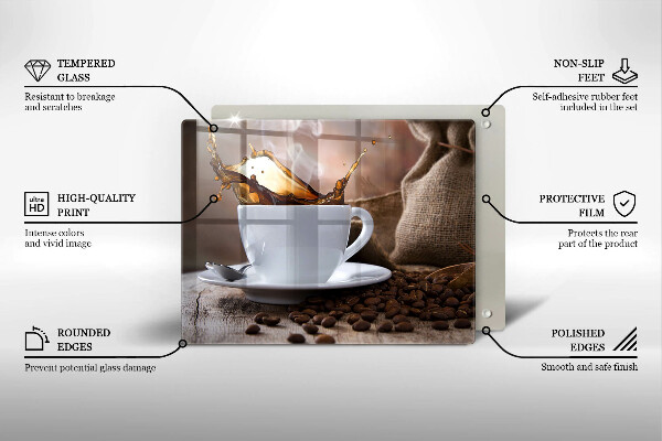 Glashällskydd original Kopp och kaffebönor