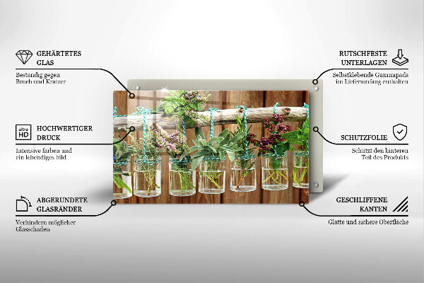 Spisskyddsplatta original Örter växter vintage