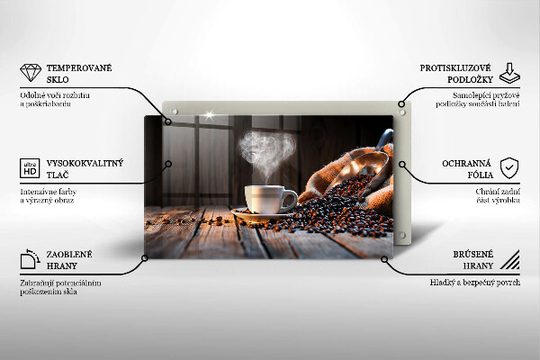 Spisskyddsplatta original En kopp kaffe och ett hjärta