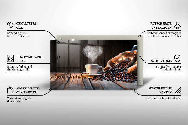 Spisskyddsplatta original En kopp kaffe och ett hjärta