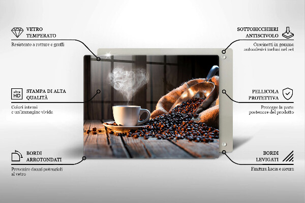 Spisskyddsplatta original En kopp kaffe och ett hjärta