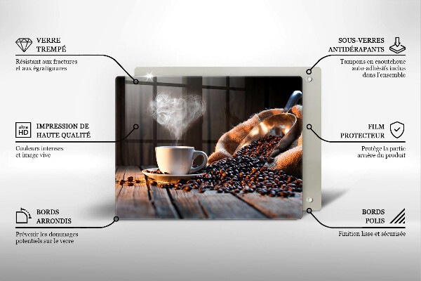 Spisskyddsplatta original En kopp kaffe och ett hjärta